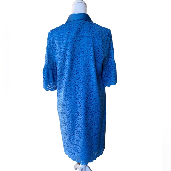 NWT Banana Republic Women Blue Lace Dress Size Medium - Picture 5 of 11